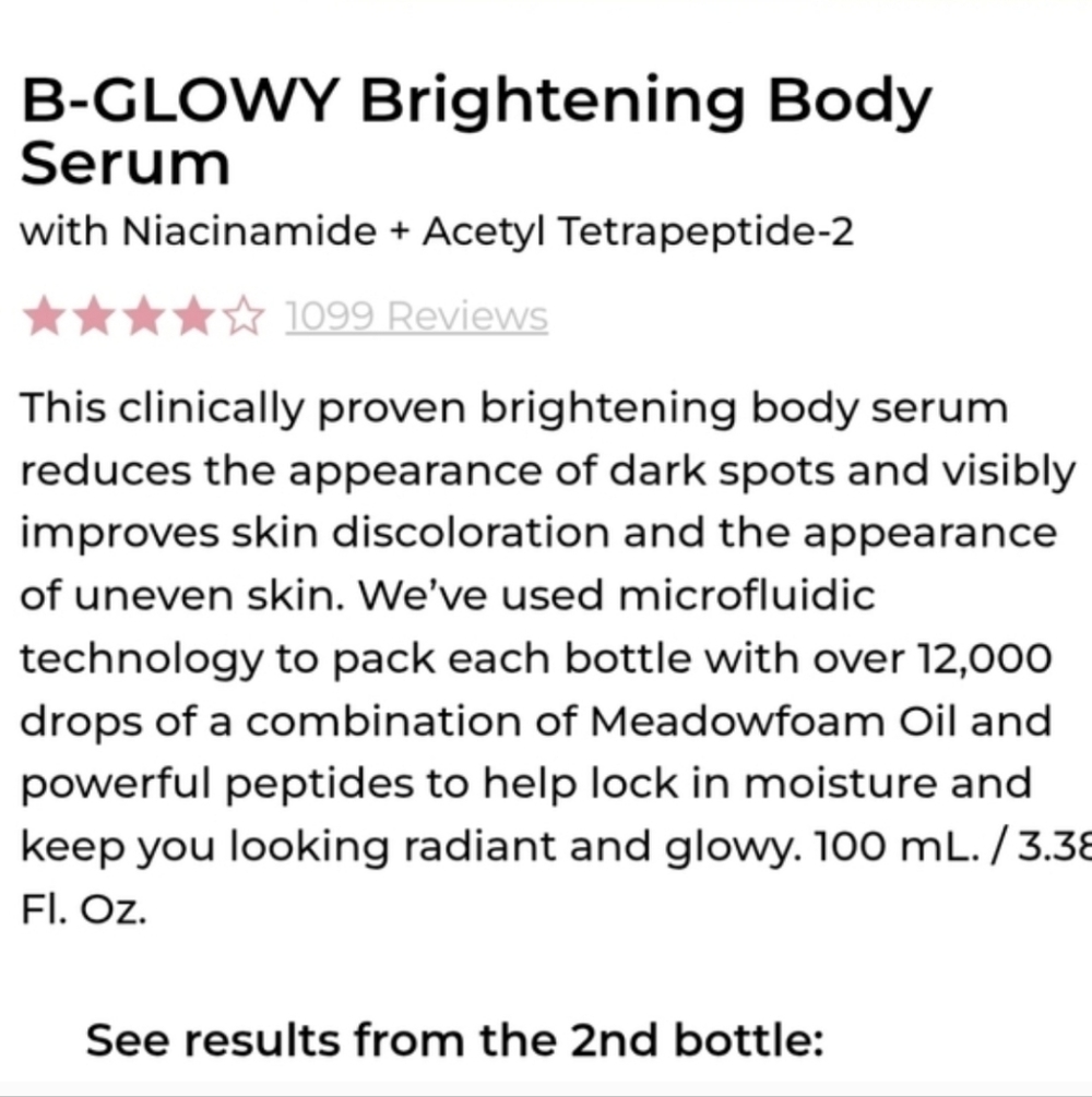 💥Sale💥NIB MAËLYS B-GLOWY Brightening Body Serum - Picture 4 of 5